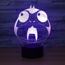 Lovely Owl 3D Lamp Acrylic LED Animal Bird 3D Night Light Lamp Baby Sleepping Atmosphere lamp Bedroom Light As Kids Toy Gifts 2024 - купить недорого