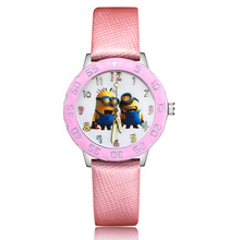 Relojes de pulsera de cuero y cuarzo con dibujos animados para niños, estudiantes y niñas, Clcok JM134 2024 - compra barato