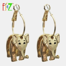 F.J4Z-Colgante de elefante, búho, gato, caballo, oso, accesorios para pendientes de mujer 2024 - compra barato