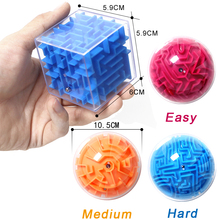 Bola de labirinto para crianças, mini intellect 3d, brinquedo de quebra-cabeça de lógica, para treinamento educacional das crianças 2024 - compre barato