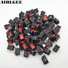 100pcs/Lots KCD1-101 2 Positions ON-OFF 3 Pin Rocker Switch 21x15mm Panel Copper Feet 6A 250V 10A 125V Red Black Free Shipping 2024 - buy cheap