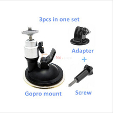 Gopro Accessories Monopod for Car Adapter Holder Suction + Tripods Mount Adapter + Gopro Screw for go pro hero3 2 HD Black 2024 - buy cheap