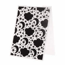 Plastic Embossing Folder Template for DIY Scrapbook Photo Album Card Paper Craft Clouds Stars Moon--Y142 2024 - buy cheap