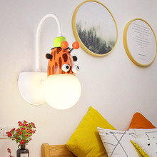 Cartoon Kid Wall Lamp Child Bedroom Lighting Novelty Animal Cartoon Giraffe / Monkey / Zebra LED Children Bedside Wall Light 2024 - buy cheap