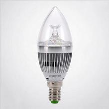 E27 E14 3 Вт белый/теплый белый высокая мощность Bridgelux светодиодные лампы свечи энергосберегающие AC85-265V Бесплатная доставка 2024 - купить недорого