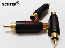 NCHTEK RCA macho a Mini Din 4 Pin macho S-Video adaptador de Video Cable de Audio/envío gratis/4 Uds 2024 - compra barato