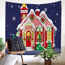 Christmas tree Castle Lovely cartoon Tapestry Starry sky Wall hanging decoration Home soft Princess style new Tapestry 2024 - buy cheap
