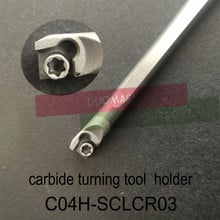 C04H-SCLCR03, карбид токарный держатель инструмента диаметр 4 мм длина 100 мм использовать вольфрамовые вставки CCGT030102L-F TN60 2024 - купить недорого