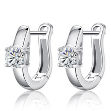 925 Sterling Silver Cubic Zircon Crystal Women Korean Hoop Earrings for Women Fashion Women Earrings brincos NY097 2024 - buy cheap