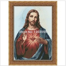 Pacote bordado sagrado de coração jesus disponível, bordado, kit de ponto cruz, venda de fábrica, 18ct/16ct/14ct/11ct/9ct 2024 - compre barato