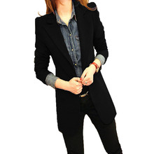 Sanishroly 2019 Spring Autumn Women Long Sleeve Black Suit Jacket Female Midi Long Suit Coat Office Outwears Plus Size 536 2024 - buy cheap