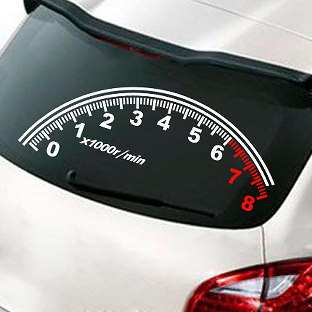 Window Rear Windshield Reflective Speedometer Tachometer Decal Sticker Universal