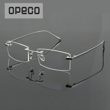 Opeco 100% Pure Titanium Rimless Men's  Eyewear Glasses Frame male Myopia Optical Prescription Eyeglasses Spectacles 1179 2024 - buy cheap