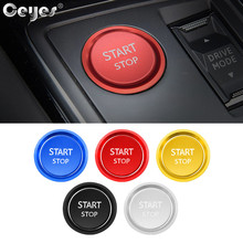 Ceyes Car Styling Auto Engine Start Stop Button Switch Cover Ring Ignition Trim Sticker Accessories Case For Peugeot 3008 4008 2024 - buy cheap