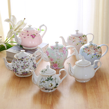 Tetera de porcelana China para café, tetera de cerámica de estilo europeo para té de la tarde, con flores, nuevo 2024 - compra barato