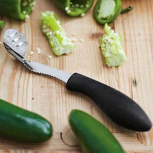 Kitchen Vegetable Stainless Steel Jalapeno Pepper Corer Stainless Steel Serrated Seed Remover Kitchen Tools Black 2024 - buy cheap