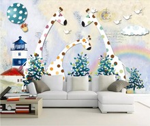 Beibehang papel de parede personalizado 3d, murais fotográficos do quarto das crianças, decoração de fundo da tv da sala de estar 2024 - compre barato
