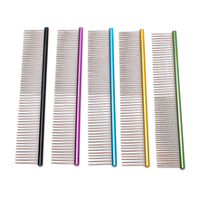 10Pcs Aluminum alloy 35g Pet Comb Professional Hair Trimmer Comb Stripe Grooming Comb Shedding Hair Cleaning Grooming Tool C6704 2024 - buy cheap
