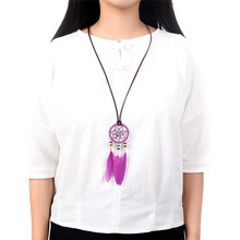 Ожерелье «Ловец снов» с плетеными перьями, 1 шт. 2024 - купить недорого