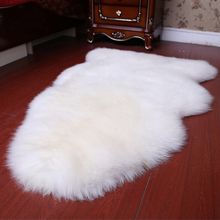 Tampa Da Cadeira Almofada Do Assento da pele de carneiro Macio Tapete Peludo Pele Plain tapete tapete de Área Tapetes Quarto Fofo Faux Fur Simples 3 tamanhos 2024 - compre barato