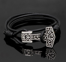 youe shone Men's Real Leather Alloy Thor's Viking Hammer Mjolnir  Bracelet Jewelry 2024 - buy cheap