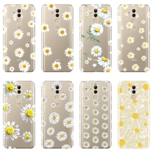 Capa traseira para huawei companheiro 20 10 9 lite daisy flor branco floral bonito macio silicone caso do telefone para huawei companheiro 7 8 9 10 pro 2024 - compre barato