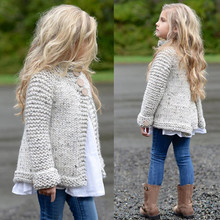Suéter de malha simples colorida, casaco cardigã de criança bebês meninas roupas de botão suéter de malha casaco 2024 - compre barato