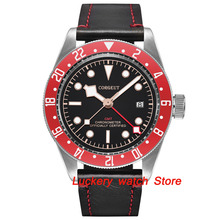 41mm Corgeut GMT men's watch black dial luminous rotating Bezel sapphire glass Automatic movement wrist watch-CA19 2024 - buy cheap
