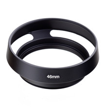 46mm Vented Curved Metal lens Hood for Leica Leitz Panasonic Pentax Olympus black 2024 - buy cheap