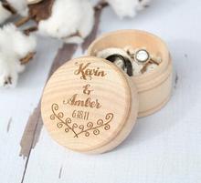 personalized names Engraved Wood rustic Wedding Couples Ring keepsake bearer Boxes engagement party favors Gift for Couples 2024 - buy cheap