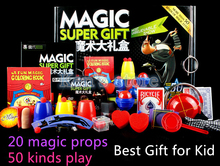 Magic Trick Set 50 Kinds Magic Play with DVD Teaching Professional Magic Tricks Stage Close Up Magic Prop Gimick Card Puzzle Toy 2024 - buy cheap