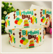 MD62512, 25mm birthday boy Printed grosgrain ribbon, DIY handmade materials, headwear accessories, wedding gift wrap 2024 - buy cheap