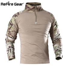 ReFire Gear US Army Military Uniform Combat Shirt Men Assault Tactical Camouflage T Shirt Airsoft Paintball Long Sleeve Shirts 2024 - buy cheap