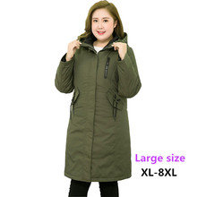 2020 Winter Down Jacket Women Plus size XL-8XL Liner can be removed Parkas Thick Warm Hooded Tops Female White Duck Down Coats 2024 - buy cheap