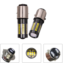 Faros LED para motocicleta, luces de ciclo automático blancas de 9-28V, 990Lm, H6, BA20D, H6M, P15D, 4014, 66SMD, envío gratis, 2 uds. 2024 - compra barato