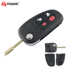 YIQIXIN 4 кнопочный раскладной дистанционный ключ для Jaguar X-Type S X Type XJ XK 1999-2003 2004 2005 2006-2008 2024 - купить недорого