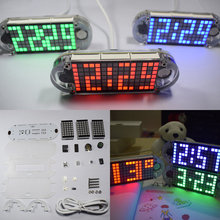 DS3231-Kit de reloj despertador de escritorio, pantalla LED de matriz de puntos de alto brillo de precisión con tecla táctil, bricolaje 2024 - compra barato