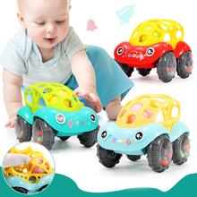 Baby Plastic Non-toxic Colorful Animals Hand Jingle Shaking Bell Car Rattles Toys Music Handbell for Kids Color Random B0986 2024 - buy cheap