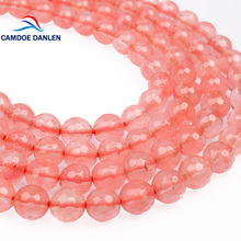 CAMDOE DANLEN Crystal Glass Beads Faceted Watermelon Red Round Loose Beads 6/8/10/12MM Diy Fashion Charm Jewelry Mak 30% 2024 - buy cheap