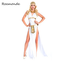 Греческая богиня Косплей костюмы Клеопатра Египет римские белые сексуальные платья для женщин для Хэллоуина вечеринки маскарадные костюмы 2024 - купить недорого