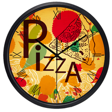 Creative Pizza Shop Glass Wall Clock Kitchen Metal Fashion Clock 2024 - buy cheap