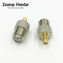 2Pcs Brass F Female to SMB Male Jack RF Connector Straight Wire SMB-J to F-K Connector Mini Jack 2024 - buy cheap