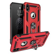 Luxury Armor Shockproof Case For iPhone XR XS Max X Silicone Bumper Hybrid Case For iPhone 6 6s 7 8 Plus SE 5S Metal Ring Cover 2024 - buy cheap
