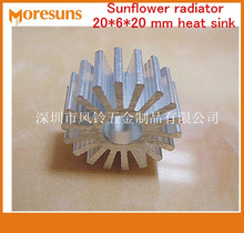 Fast Free Ship 100pcs/lot New lamp accessories light fittings two holes Sunflower radiator 20*6*20 mm heat sink 2024 - buy cheap