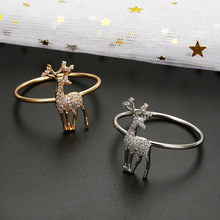 6/PCS cute deer napkin buckle hotel supplies table napkin ring Christmas western table decorations 2024 - buy cheap