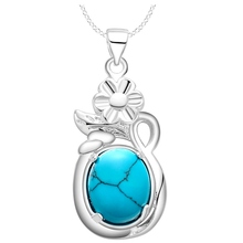 Necklace  free shipping Fashion jewelry gem Necklace pendant silver plated PN547 2024 - buy cheap