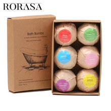 Bolhas de banho orgânicas artesanais, 6 peças, sais de banho, bola de óleo essencial, limpador para o corpo, alívio do estresse, ferramenta de banho e esfoliante 2024 - compre barato