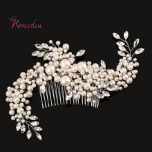 Exquisite Handmade Novies Simulated Pearl Hairpiece Wedding Hair Accessories Bridal Hair Clip  Headwear Hair Combs RE283 2024 - buy cheap