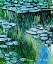 Pintura al óleo hecha a mano, Nympheas de Claude Monet, reproducción de arte decorativo de alta calidad 2024 - compra barato