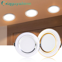 Kaguyahime-lâmpada de led fina embutida, 220v, 18w, 15w, 9w, 5w, alto brilho, dourado, branco, redonda, iluminação interna